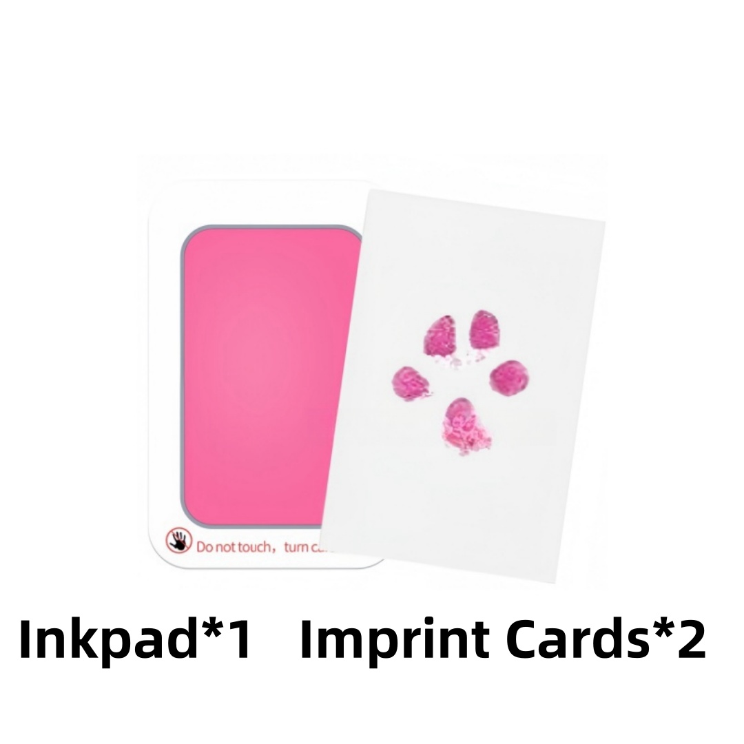 Kit de almohadillas de tinta, almohadilla de huellas y huellas sin tinta sin desorden con tarjetas de impresión, adecuada para bebés y mascotas, recuerdo perfecto