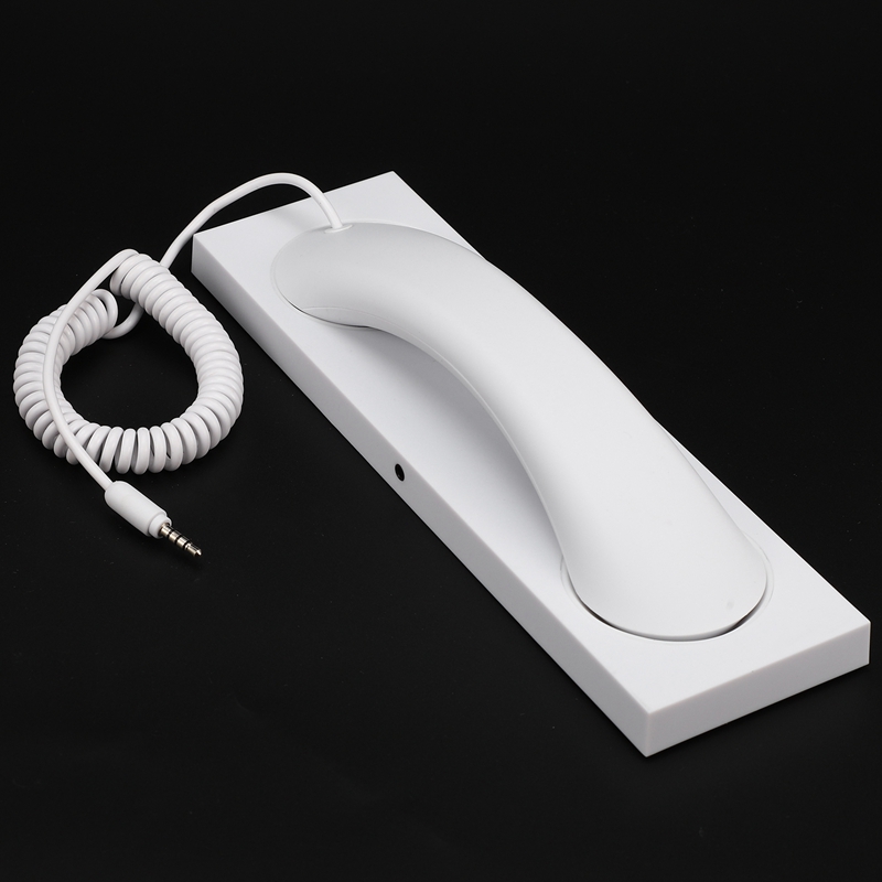 Retro Telephone Headset 3.5mm Microphone External Mobile Phone Microphone Base