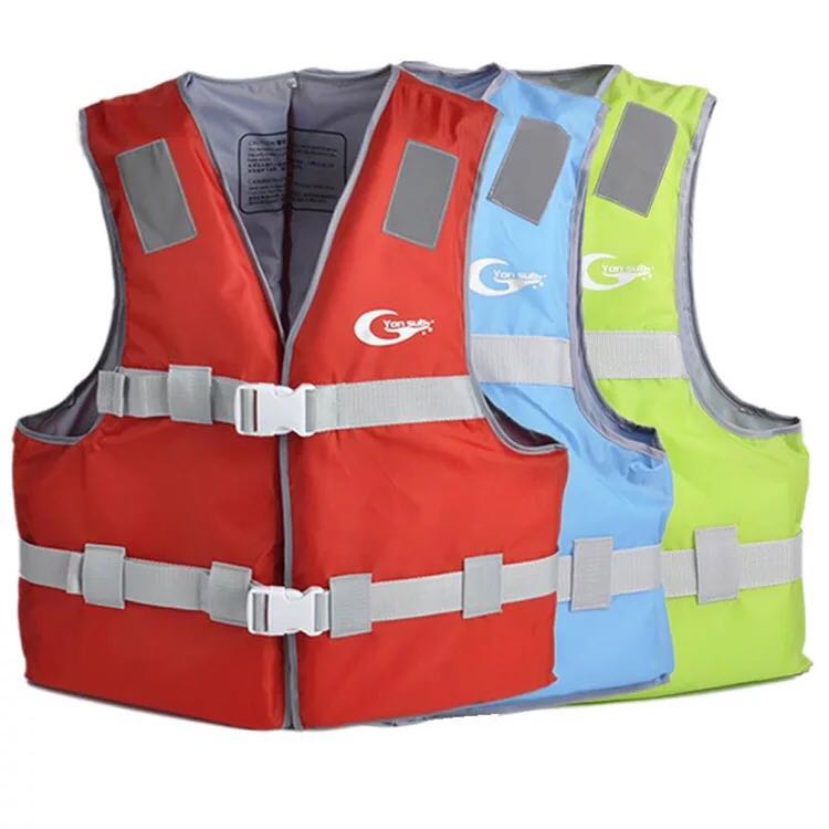 Polyester Volwassen kids Life Vest Jacket Zwemmen Varen Ski Drifting Reddingsvest met Fluitje S-XXL Maten Water Sport Mannen Jas
