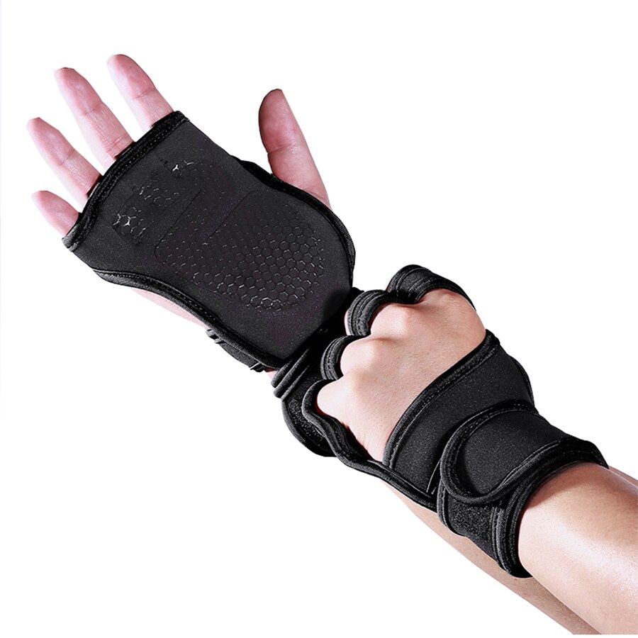 Cross Training Fitness Gloves Weightlifting Half Finger Gloves Sports Fitness Body Building Gym Gloves Grips Hand Palm Protector