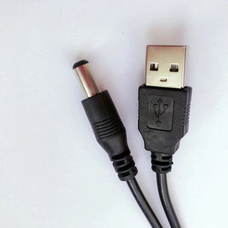 Conector de cable de alimentación USB a CC USB DC 5,5*2,1mm 5V DC conector de cable de alimentación USB
