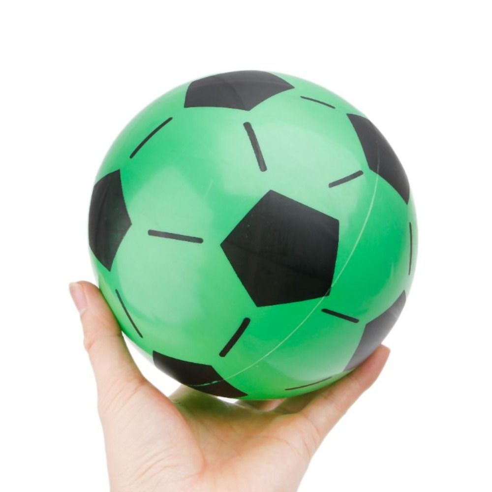 Inflatable Football Ball 22cm PVC Football Elastic Balls Random Colour Hand Pat Inflatable Soccer Bouncy Soft Beach