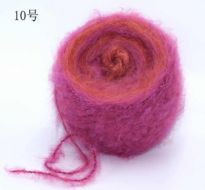 Neue 250g Natürliche importieren Bunte Raum farbstoff Phantasie Mohair Acryl Merino Wolle Garn Hand betroffen Häkeln Gewinde, z3907: 10