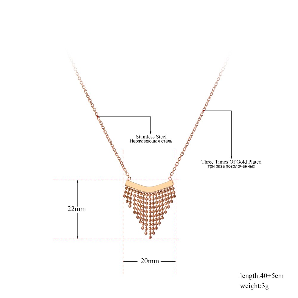 Lokaer-collar con colgante de borla geométrica Vintage para mujer, gargantilla de cadena de acero inoxidable de titanio, Original, N20128