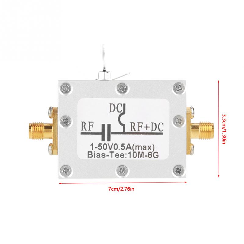 1 pièce de biais Coaxial té 10 MHz-6 GHz biais té 10 MHz-6 GHz large bande radiofréquence biais Coaxial micro-ondes