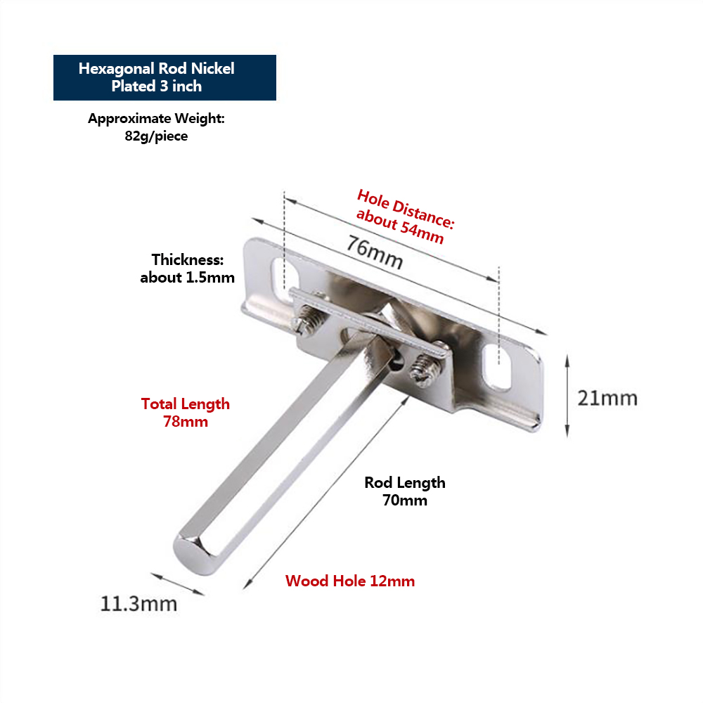 1Pcs DIY Invisible Floating Shelf Brackets Adjustable Blind Shelf Floating Support Brackets Concealed Mount for Home Wall: Hexagonal-3 inch