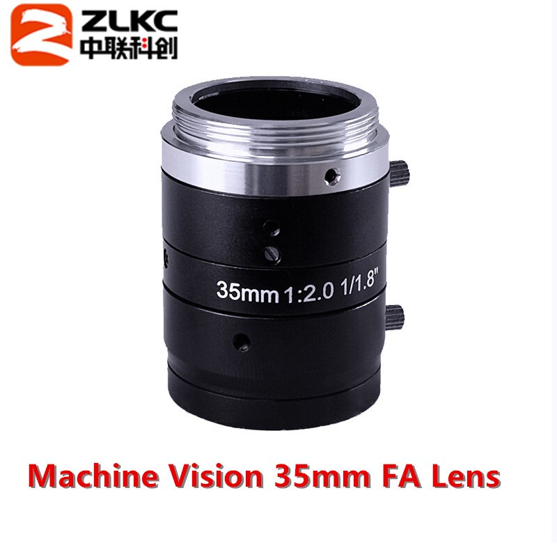 5mp manuella irislinser 4mm 6mm 8mm 12mm 16mm 25mm 35mm 50mm 75 mm fast fokal  f2.0 1/1.8 tums c-fäste lättviktslins för maskinseende: 35mm fa lins
