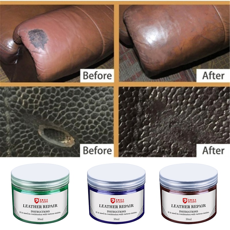 50Ml Universele Auto Lederen Reparatie Tool Autostoel Sofa Jassen Kras Geen Warmte Vloeibare Leder Vinyl Reparatie Kit