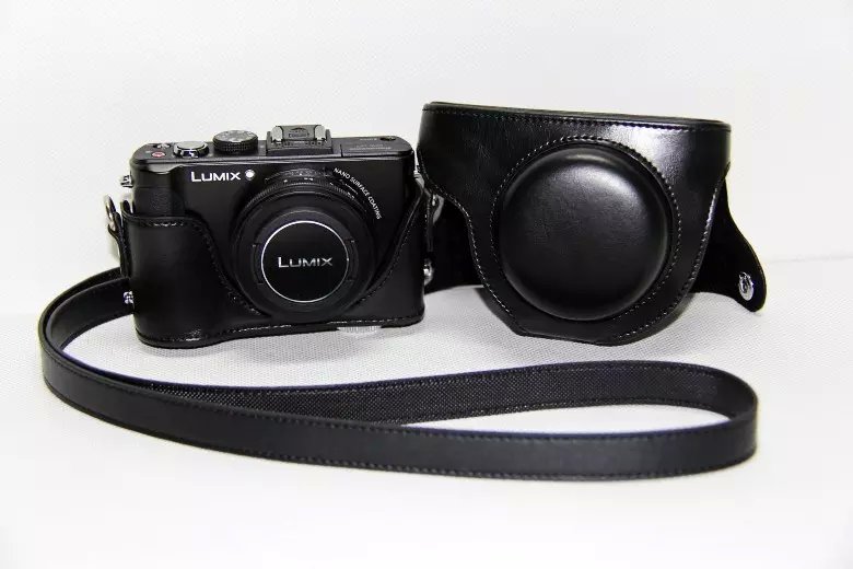 Étui de protection pour appareil photo Panasonic Lumix DMC LX5 LX7 LX3, housse de protection café,: Black