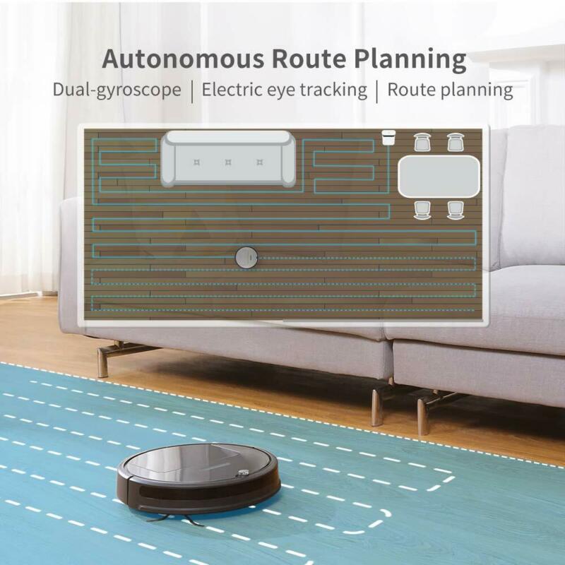 Robot Vacuum Cleaner Super-Thin Quiet Max Power Suction Good for Pet Hair, Carpets, Hard Floors, Self-Charging