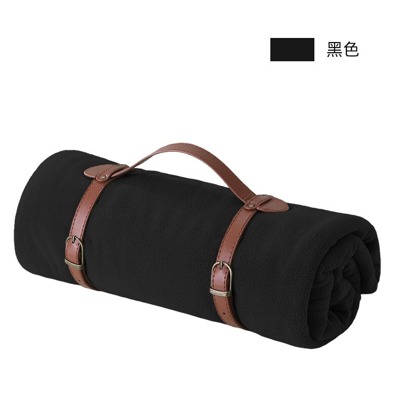 100*150cm Folding Thickened Yoga Warm Blanket Polar Fleece Microfiber Portable Yoga Mat Multifunction Portable Fitness Blanket: 5(no straps)