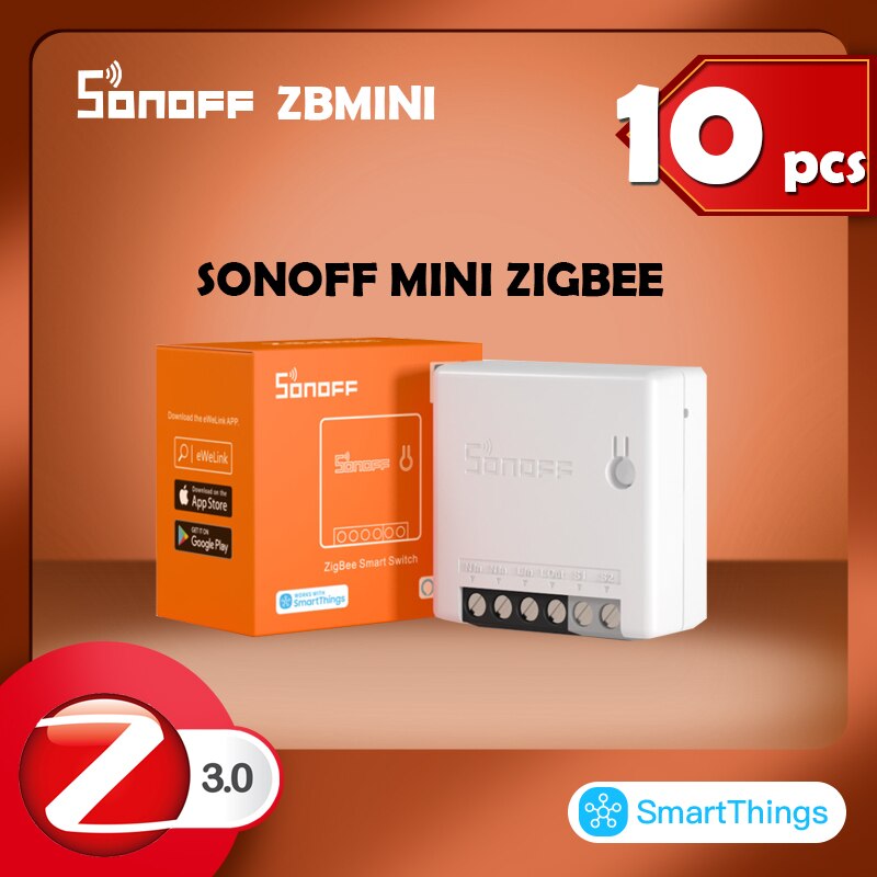 1-10 sonoff mini zigbee switches, zbmini dual-control automation module, app control, support for alexa, ewelink, yandex, and alice smart home