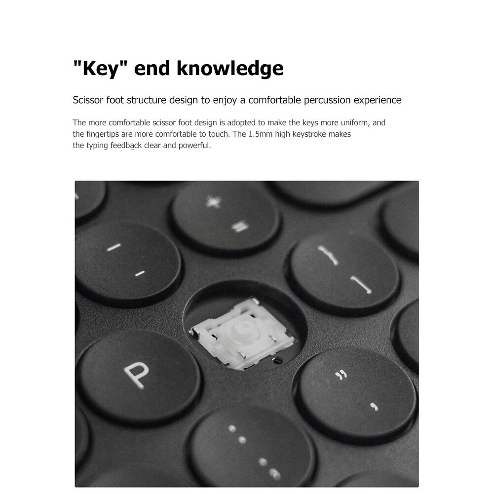 Xiaomi Youpin Miiiw 120 klucz Bluetooth 2.4G Pc bezprzewodowy przenośny tablet numer telefonu klawiatura podwójny-tryb klawiatura robić gier Ipad