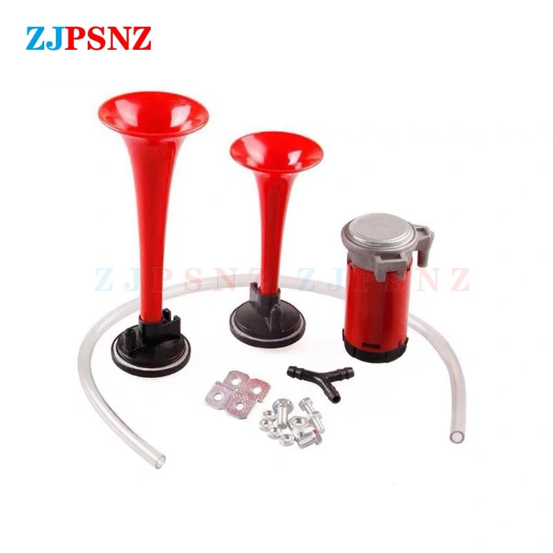12v 24v Powerful Durable 135dB Super Loud Dual Tone Air Horn Sets Trumpet With Compressor Speaker For Motorcycle Car Boat Truck