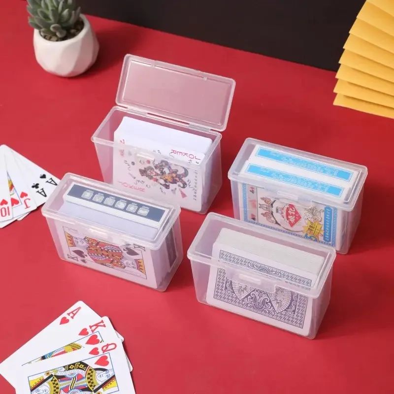 Caja de naipes de 3 piezas, estuche de baraja transparente, se pueden colocar dos imágenes de póquer (SIN cartas) Navidad, Halloween, pieza de de Acción de Gracias