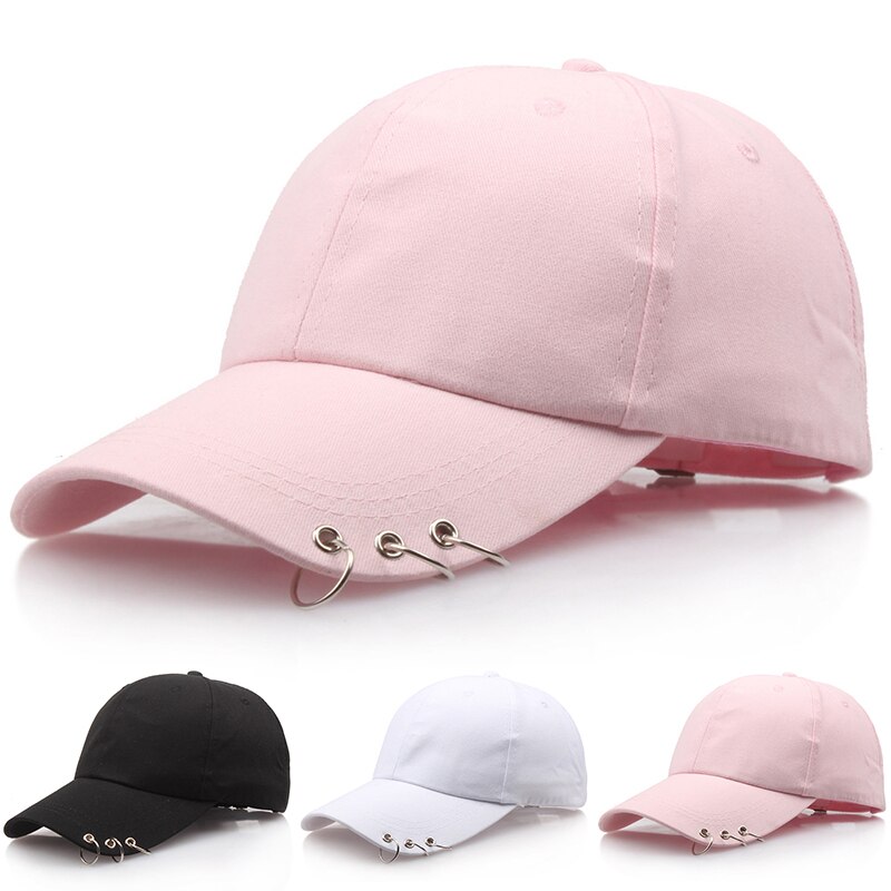 Hip Hop Baseball Cap Voor Vrouwen Mannen Punk Piercing Ring Snapback Hoed Lente Zomer Outdoor Ongedwongen Zonnehoed