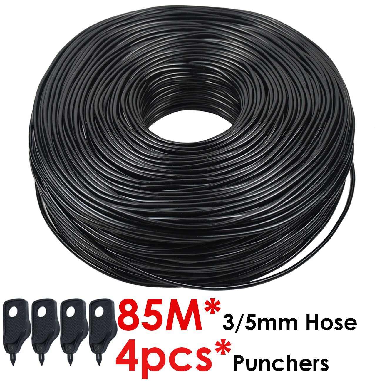 Sprycle 5-140M 3/5Mm Pvc Slang Micro Drip Irrigatie Systeem W/Puncher 1/8 ''tuin Tubing Pijp Pijl Druppelaar Planten Kas: Bruin