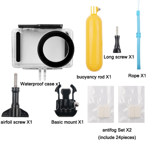 Funda impermeable de buceo para Xiaomi Mijia 4K, Carcasa protectora para minicámara de acción, 45M: MW-3