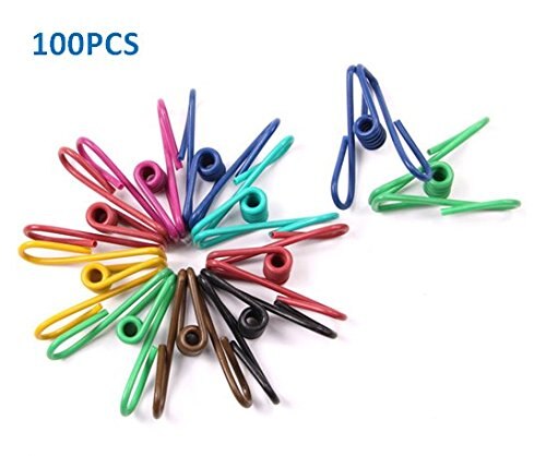 Pack van 100 multi-purpose Waslijn Utility Clips, Staaldraad Clips (100 stks verschillende kleuren)