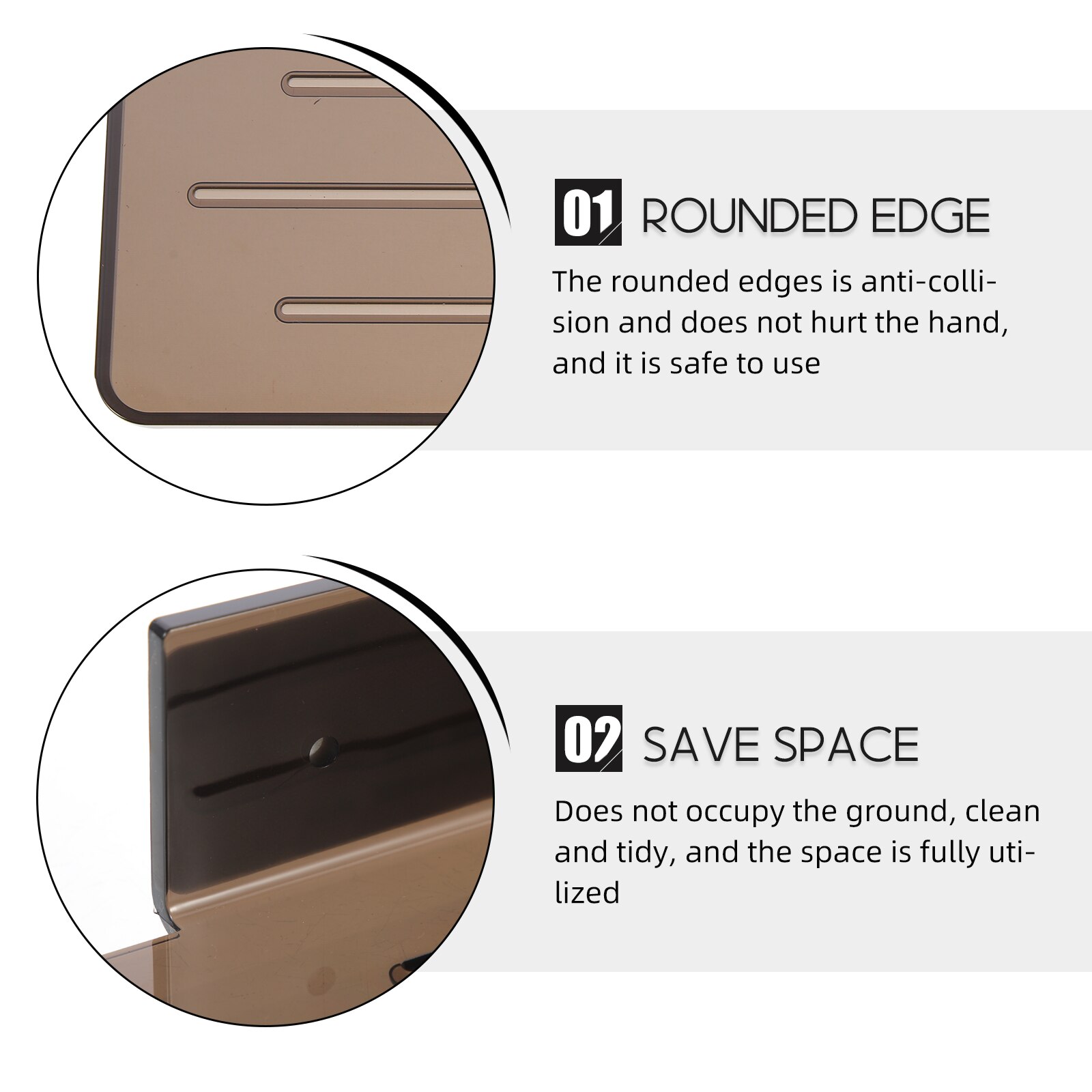 Plastic Wall-mounted Storage Rack Bathroom Wall Organizer Toilet Hanging Shelf