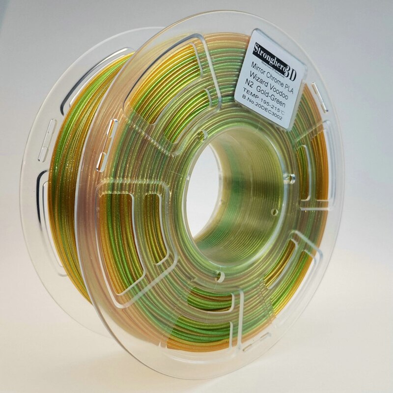Filament pour impression 3D en PLA, effet miroir chromé, changement d&#39;angle, 1.75mm, 1kg, décoloration, dégradé arc-en-ciel, caméléon, meilleure Transition