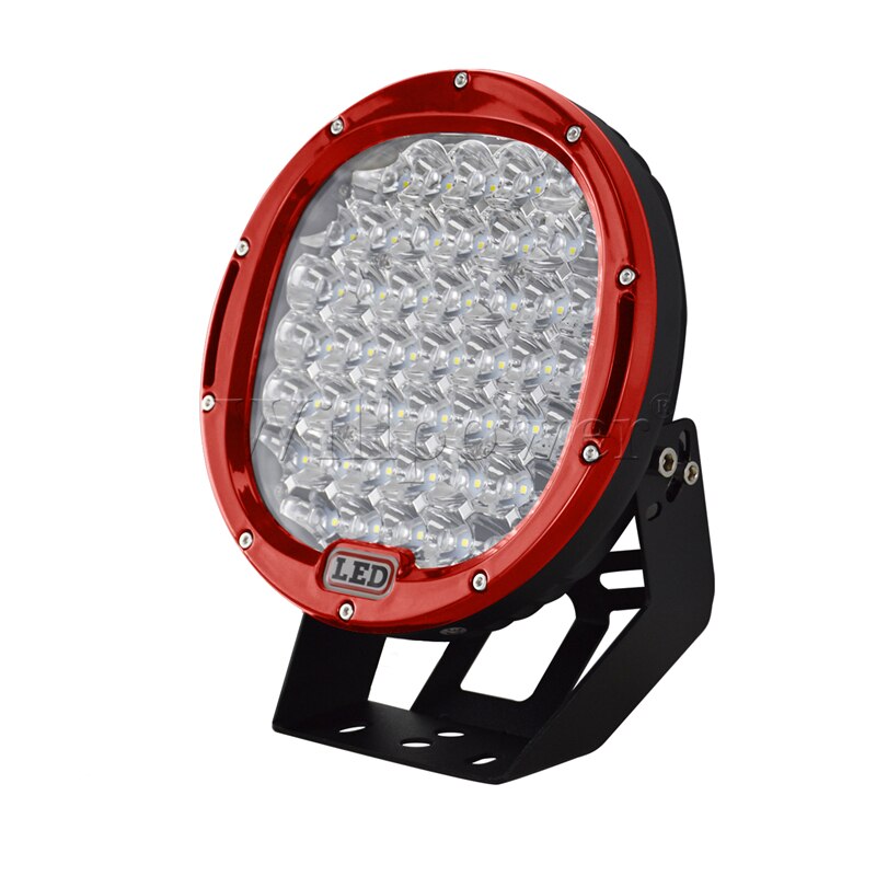 Faros delanteros redondos para coche, focos de 9 pulgadas para camioneta todoterreno, luz LED antiniebla, para Ford JK Jeep Wrangler Chevy 4runner 4x4, 1 Uds.: Model A Red 1pcs