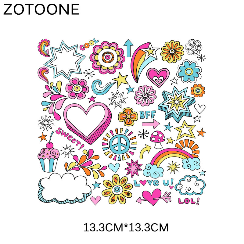 Zotoone Ijzer Op Patches Voor Kids Kleding Diy T-shirt Applique Warmteoverdracht Vinyl Leuke Dier Alfabet Patch Stickers G: ZT1728