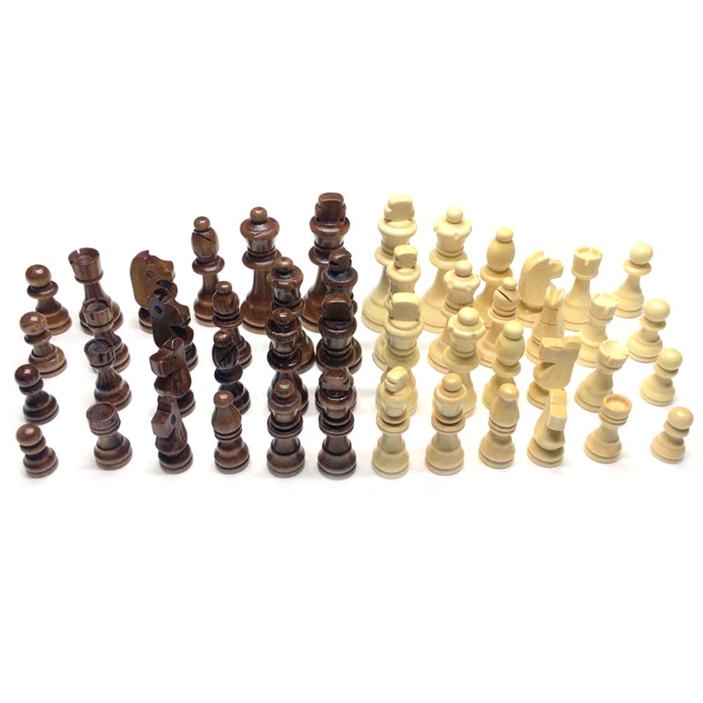 Wooden Chess Pieces Only 32 Pieces, Replacement Chess Figures without Board 32 Pieces Wooden Chess Pieces: chess and pieces