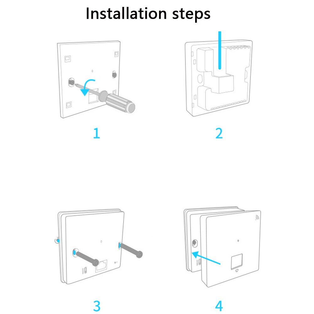 Indoor Practical Hotel 300Mbps Easy Install Wall Embedded Intelligent Wireless Panel PoE Power Supply Repeater