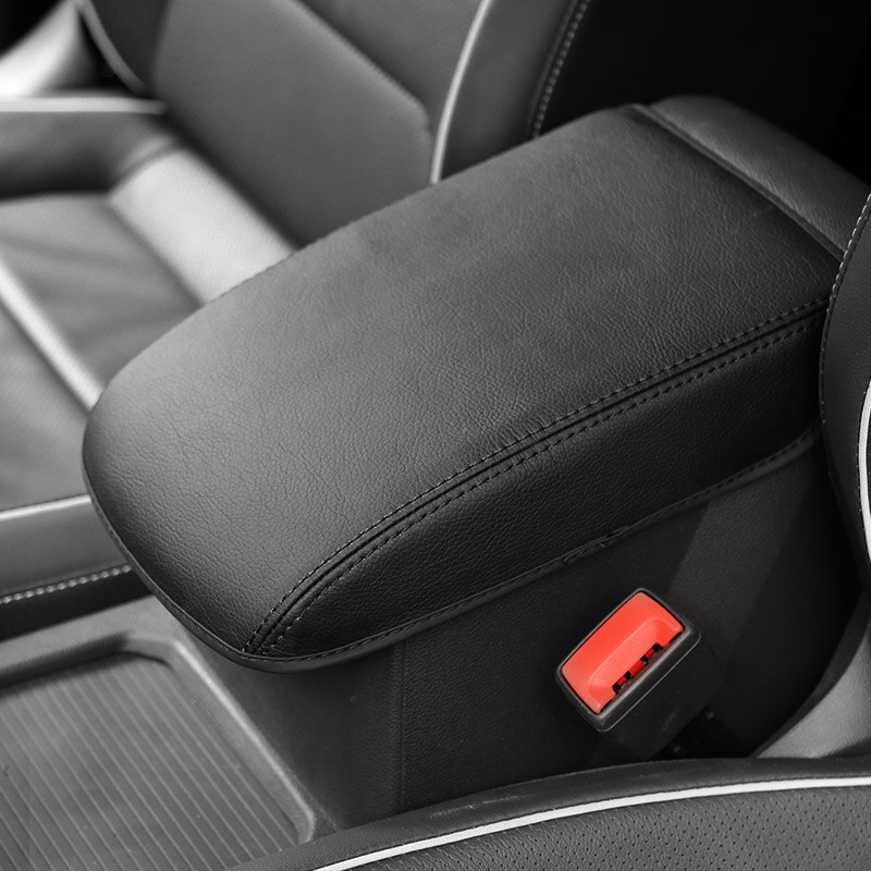 Coche para compartimento de apoyabrazos Central mano cubierta de cojín funda protectora de cuero para la decoración de Volkswagen Tiguan mk2 18 de de