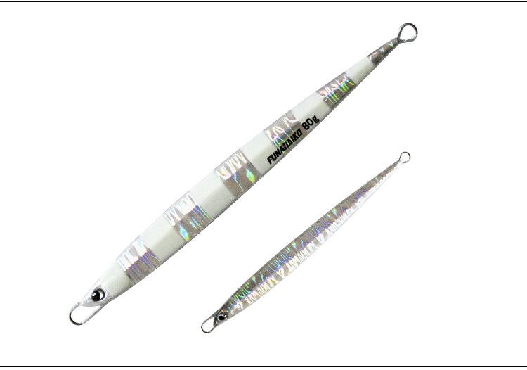 FUNADAIKO 80g isca Artificial plomo jig de la plantilla de Metal pesca plantilla señuelo de jigging lento plantilla lento señuelos jigging lento de la plantilla de metal de jig: silver zebra