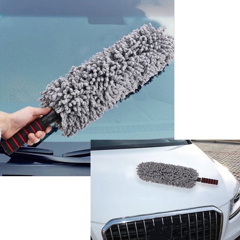 Auto Stof En Thuis Microfiber Multipurpose Plumeau Extension Pole Stofdoek Wasstraat Grijs Plastic Cleaning Duster