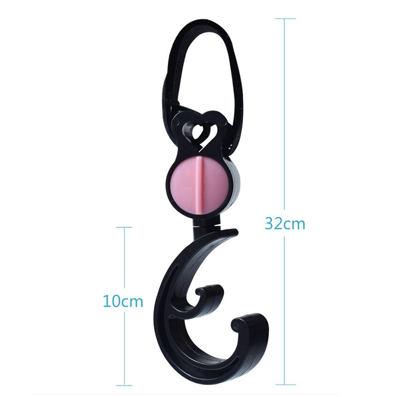 2 Pcs Baby Hanger Zak Wandelwagen Haken Baby Handige Verstelbare Kinderwagen Draaibaar 360 ° Winkelwagen Haak Accessoires