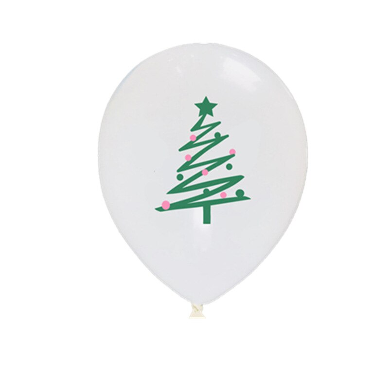 2 stk / sæt glædelig jul balloner krans rød grøn diy ballon kæde helium rund folie slik globos julemanden slik sukkerrør: 3
