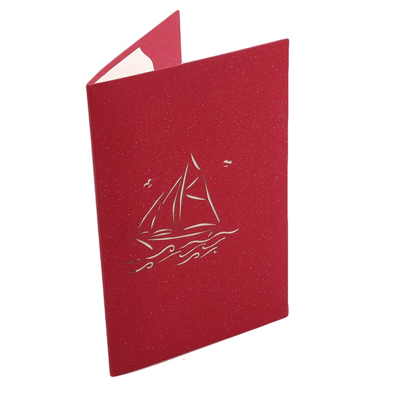 Postcard Retro Envelopes 3D Pop-Up Greeting Cards Paper Happy Birthday Origami Handmade Valentine'S Day Cutting