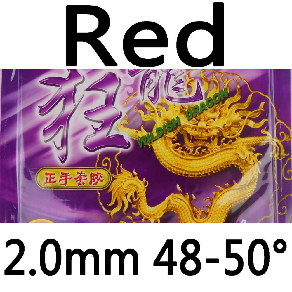 Palio table tennis rubber wildish dragon for forehand table tennis racket rubber: Red 2.0mm H48-50
