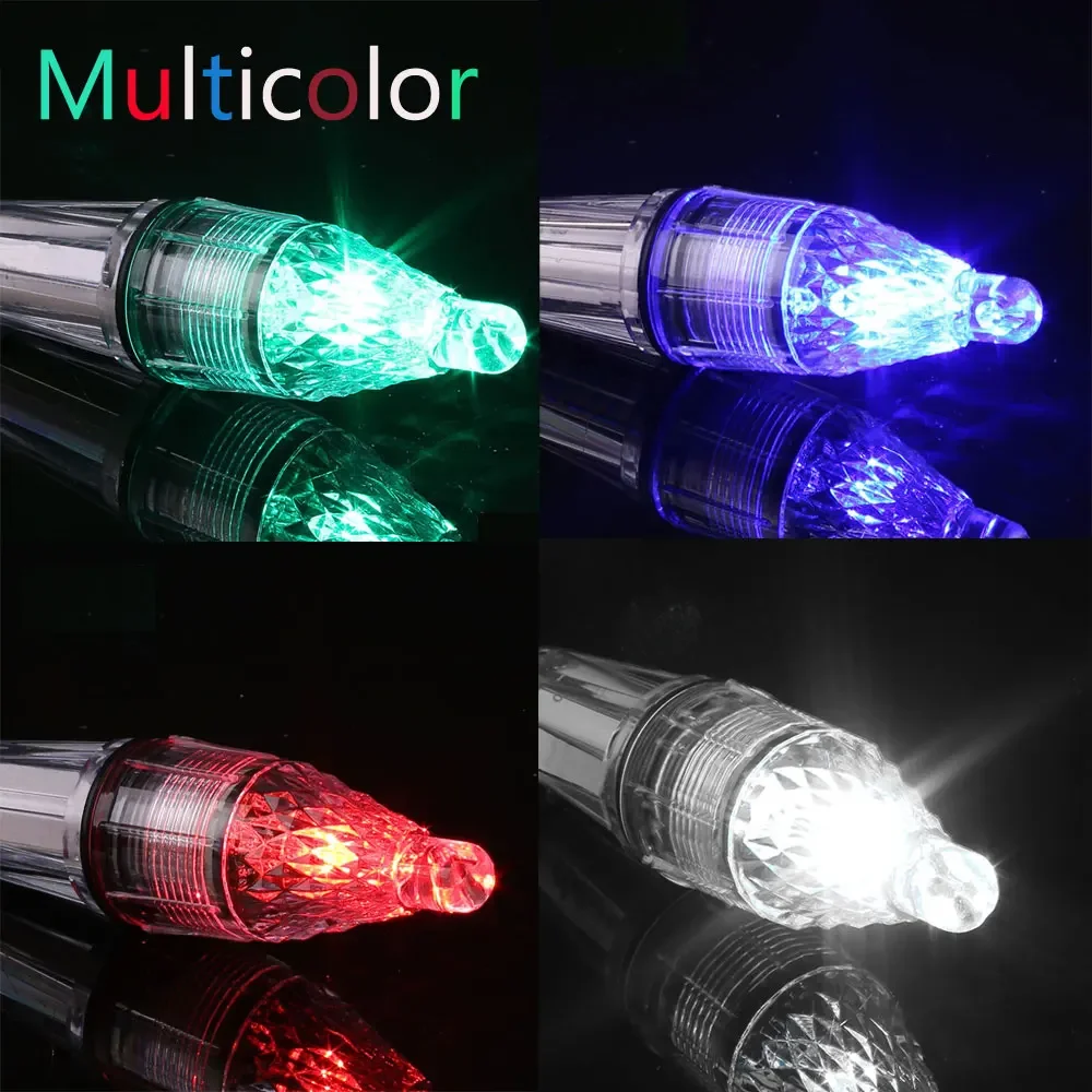 Onderwater LED Lokken Licht 12/17 cm Waterdicht Vissen Licht Kleurrijke Flash LED Aas Lamp Vissen Gereedschap, zonder Batterij: RGB / 0-5W