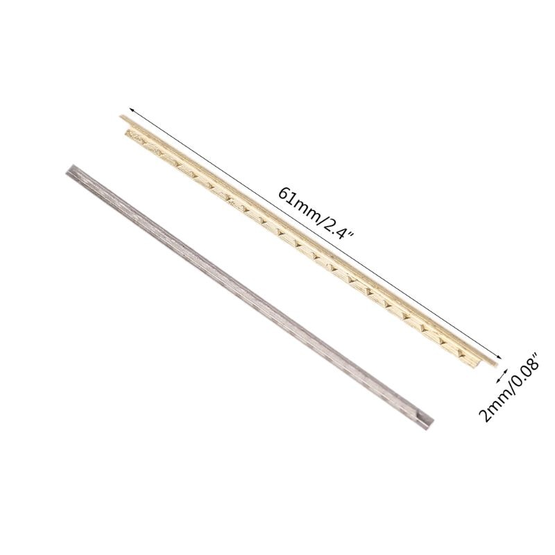 Alambre de traste para guitarra, cuproníquel de latón de Metal, 2mm, 19 piezas, clásico