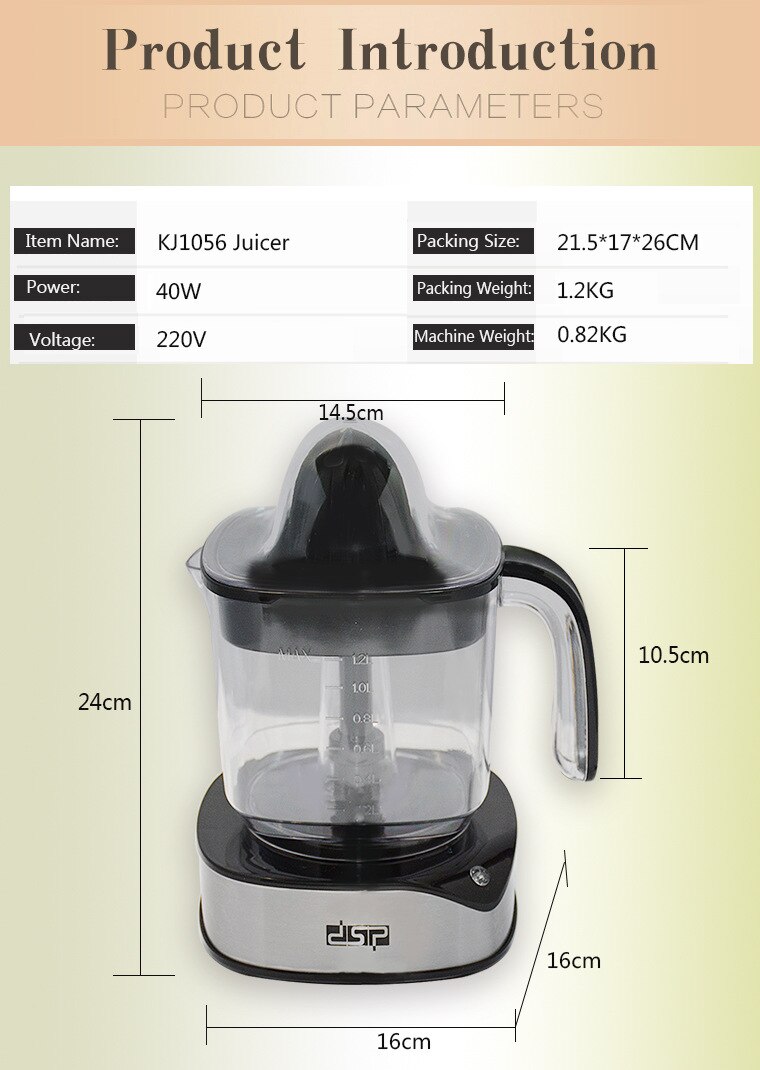 Hjem elektrisk appelsinjuice trykk presse sitron appelsinjuice