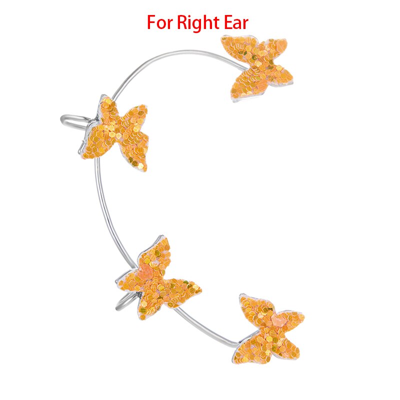 1Pc Koreaanse Vlinder Oor Manchet Zonder Piercing Voor Vrouwen Mode Fonkelende Dier Clip Op Oorbellen Lady Wedding Party Sieraden: 6