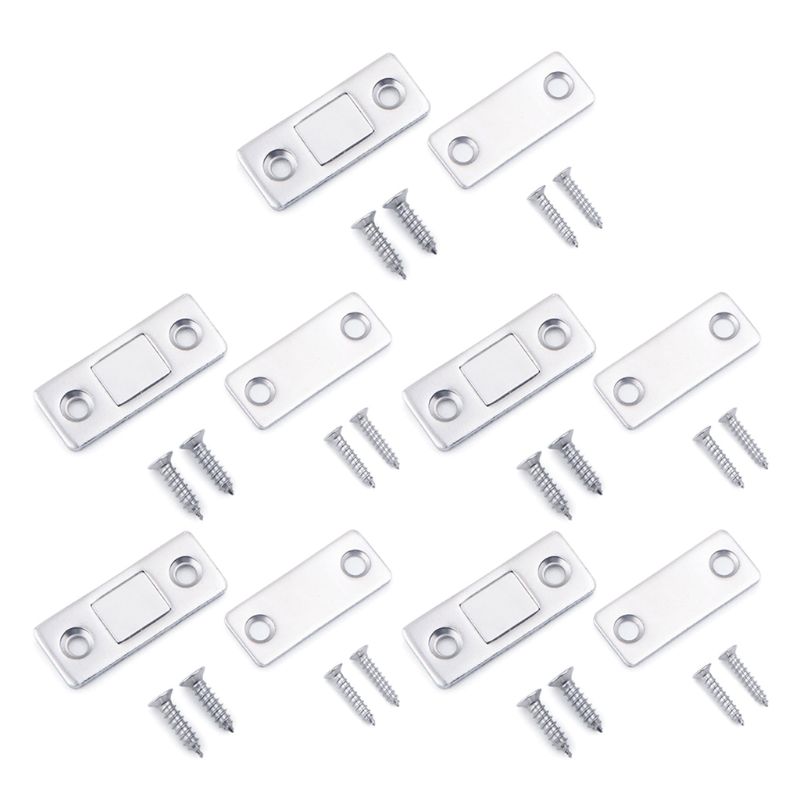 5 Set Stainless Steel Magnetic Door Catch Heavy Duty Magnet Latch Cabinet Catches Cabinets Shutter Closet Furniture Door 4XFD: Type A