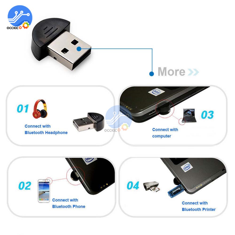 USB 2.0 Bluetooth Dongle Wireless Adapter voor PC Computer Speaker Muis Audio Ontvanger Zender USB Adapter