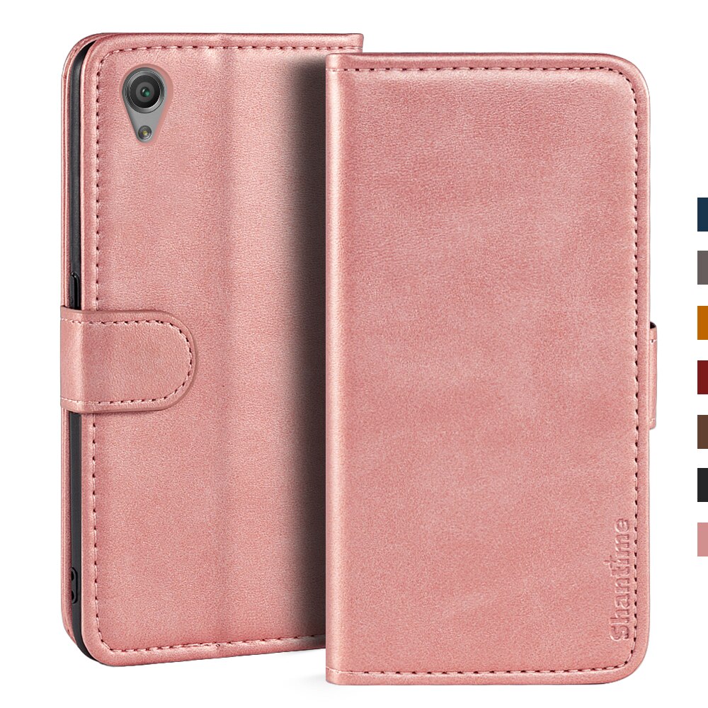 Case For Sony Xperia X F5121 Case Magnetic Wallet Leather Cover For Sony Xperia X Dual F5122 Stand Coque Phone Cases: Xperia X Dual F5122 / Rose gold