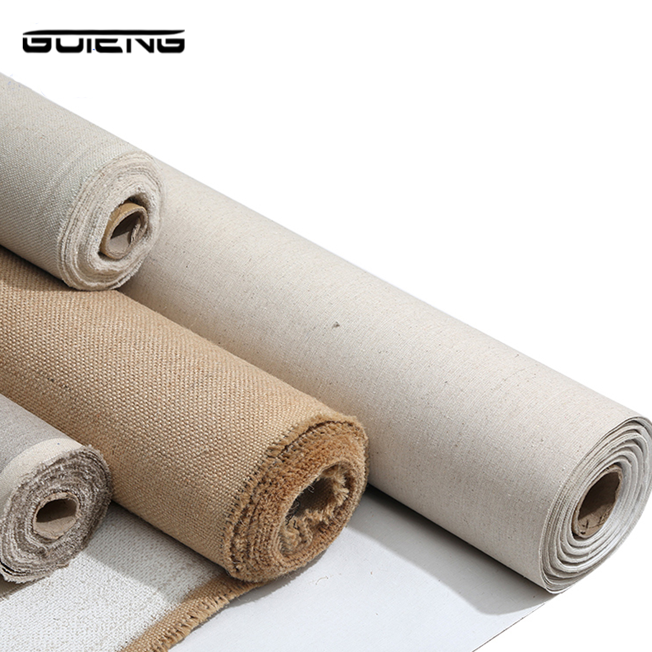 Linnen Blend Primed Leeg Canvas Voor Schilderen Laag Olieverf Doek 1m Een Roll, 28/38/48/58 breedte