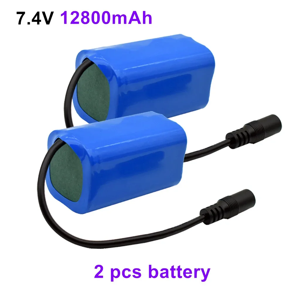 Batería Lipo para buscador de peces de Control remoto, piezas de repuesto para barco de cebo de pesca, Juguetes RC, accesorios 2S V 7,4 mah, T188 T888 12800-5: Rojo