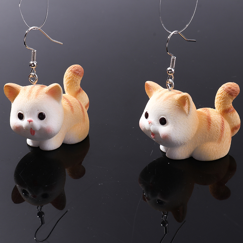 3D Cartoon Animal Earrings for Women Lovely Pets Dog Cat Pig Pendants Earrings for Girls Birthday Party Jewelry