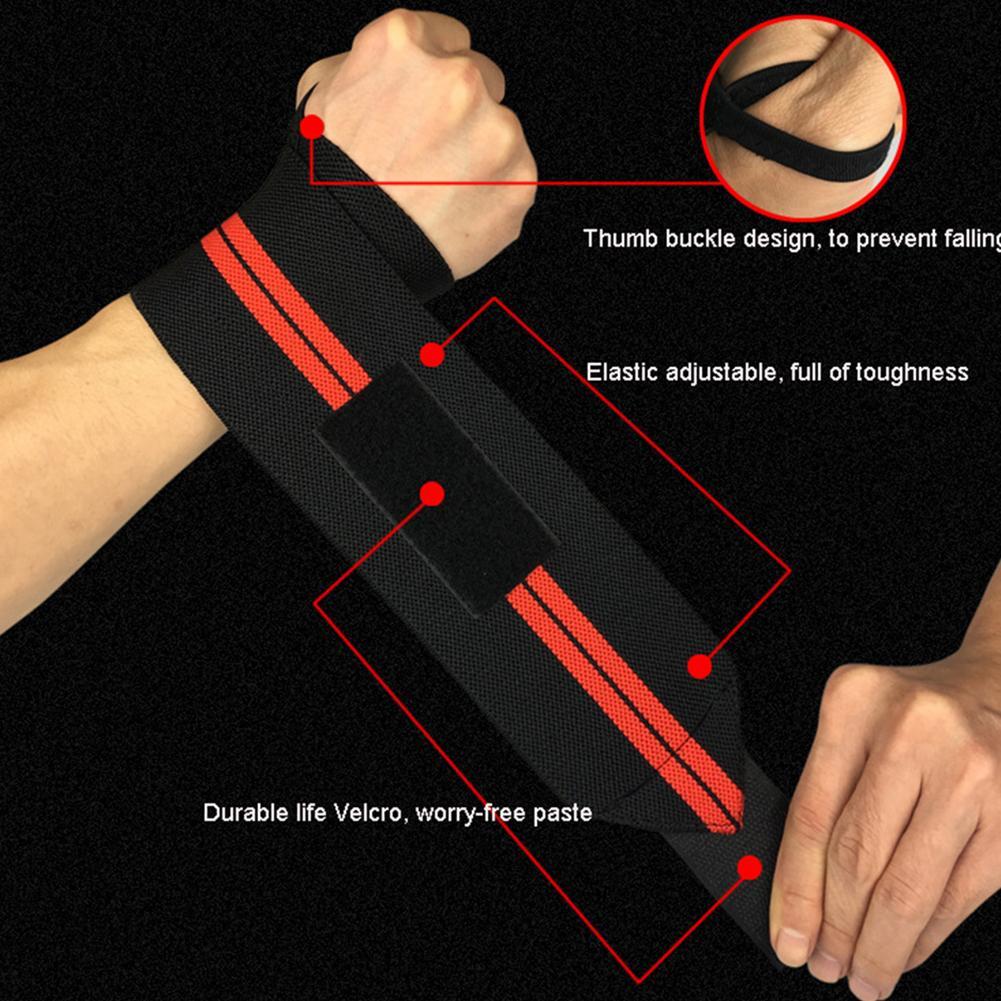 3 farben fitness gepolsterte handgelenk-daumenbandage mit riemen für krafttraining und gewichtheben, polyester-handgelenkbandage 1pc