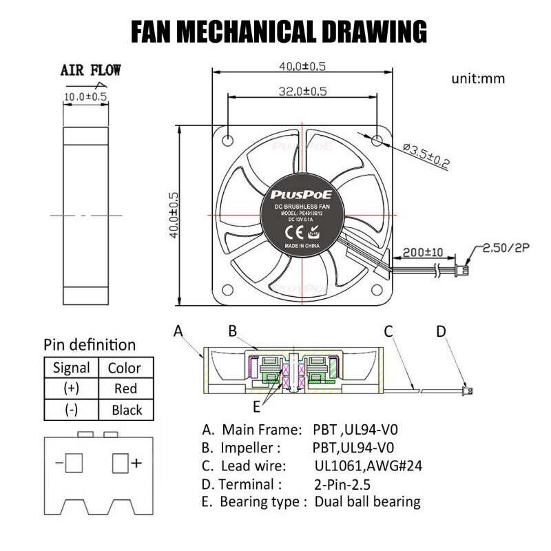 5V 12V 24V DC Dual ball bearing Fan Computer CPU Small Radiator Mini Cooling Fan Small Exhaust Fan For 3D Printer