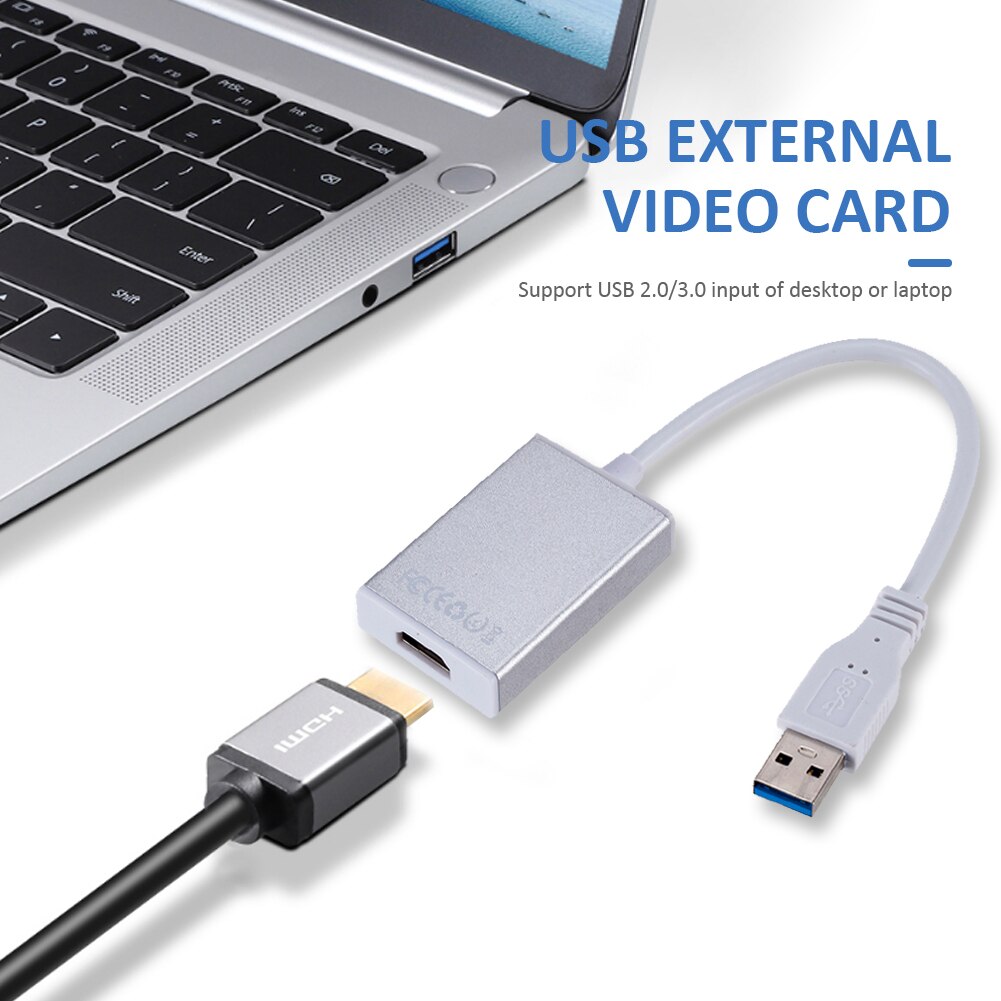 Usb 3.0 Naar 1080P Hd Hdmi-Compatibel Video Kabel Adapter Converter Externe Grafische Kaart Voor Windows 8 7