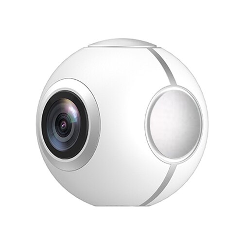 Podofo mini hd panoramic 360 kamera vidvinkel dobbeltvinkel fiskeøjeobjektiv vr videokamera til smartphone type-c usb sport & action cam: Hvid